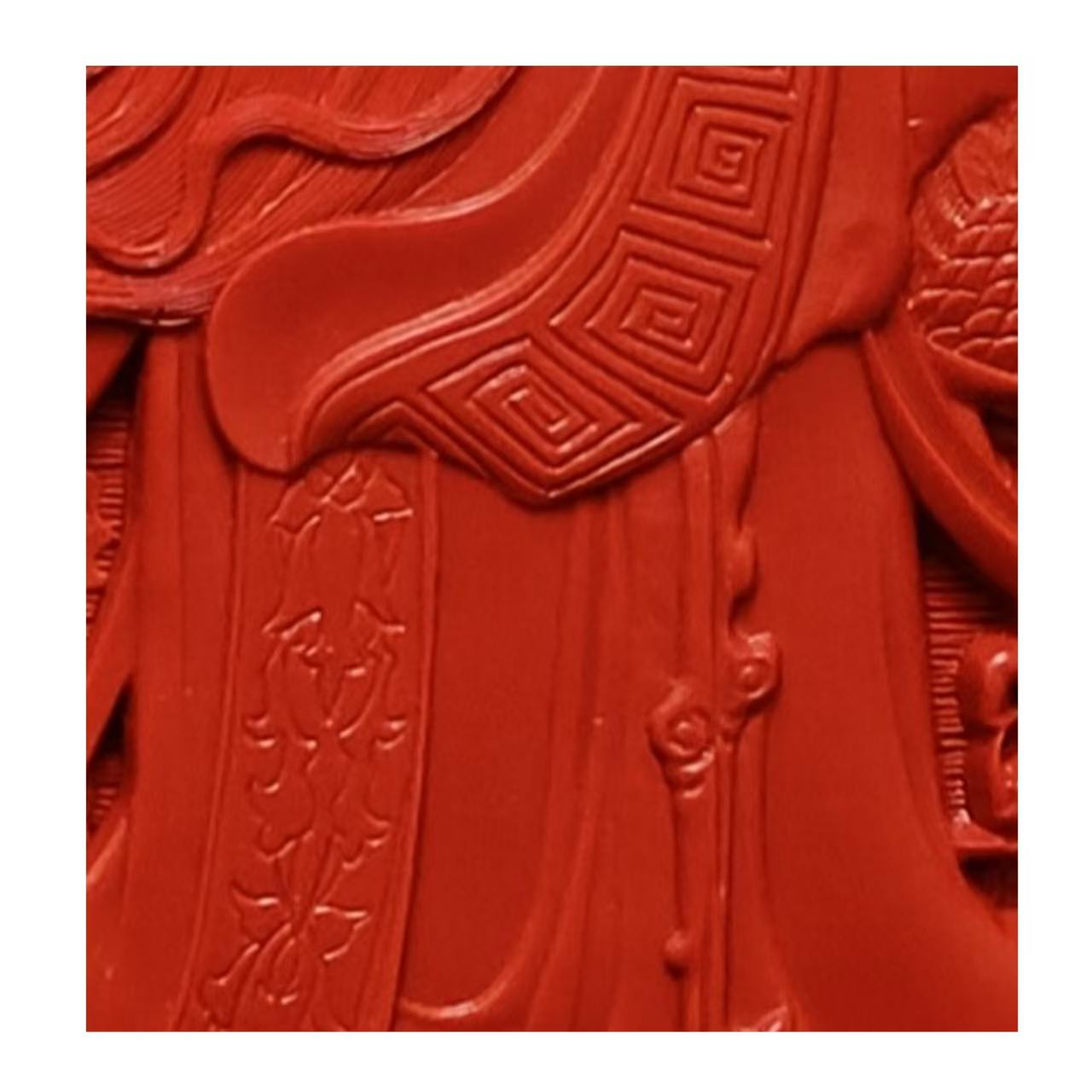Carved Lacquer Hanging Panel Heavenly Official Bestows Blessings