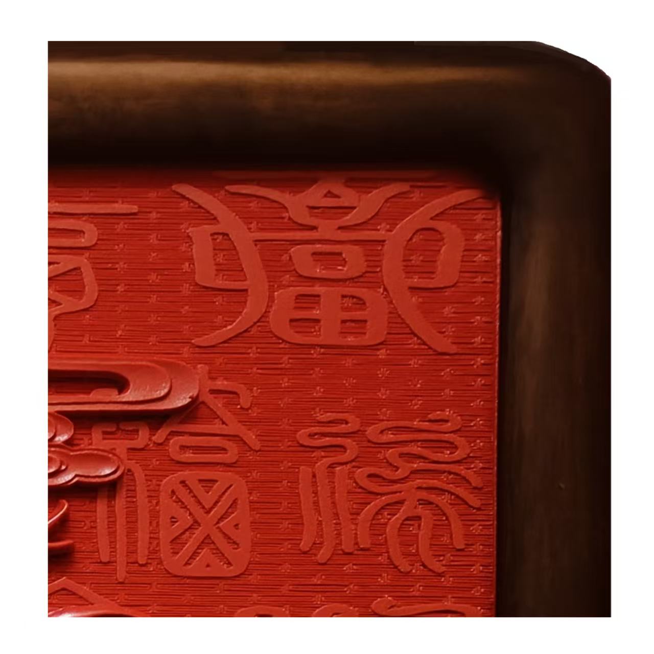 Carved Lacquer Hanging Panel Heavenly Official Bestows Blessings