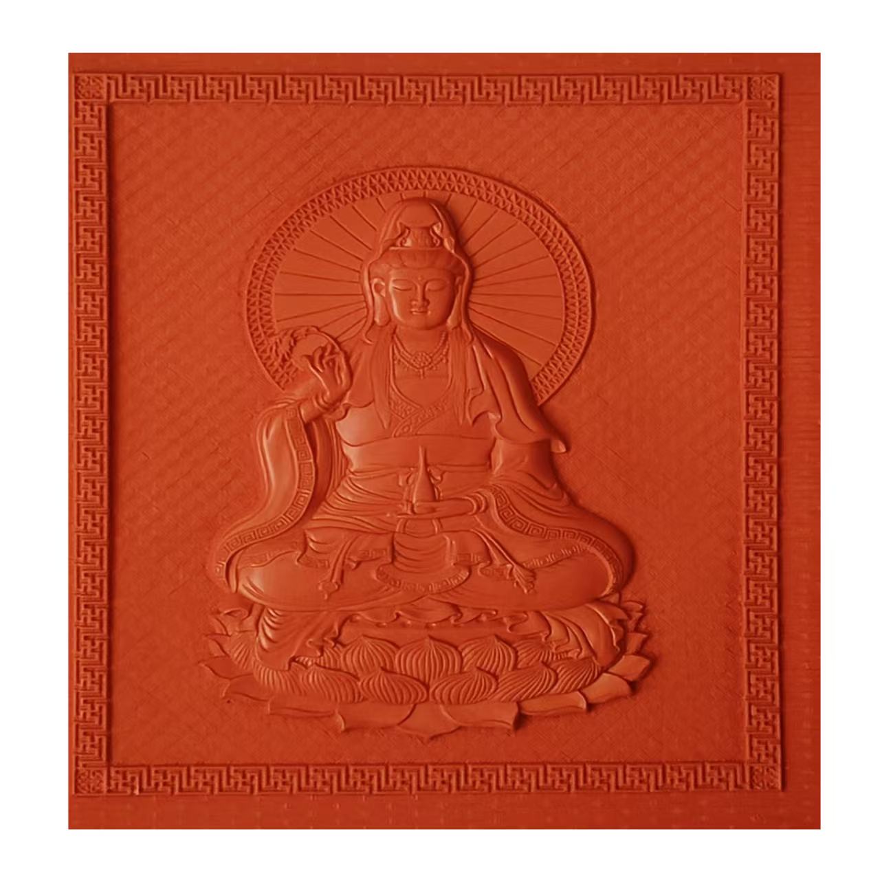 Carved Lacquer Hanging Panel Heart Sutra
