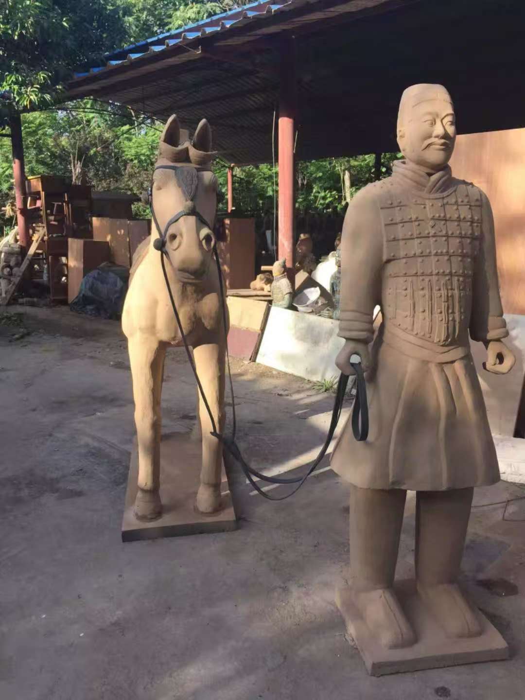 Terracotta Cavalry Replica of Emperor Qin Shihuang-Original size(Color Imitation Bronze)