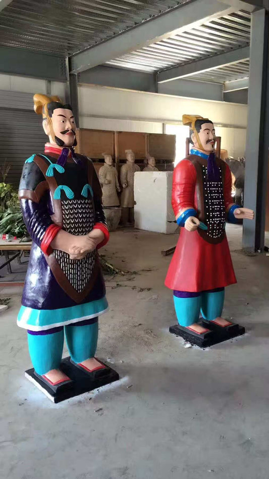 Qin Dynasty Terracotta General - Commander Figurine-25cm（Color Imitation Bronze）